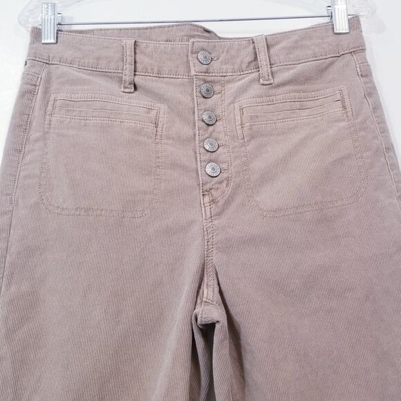 AEO American Eagle Corduroy Button Fly Super Hi-Rise Flare Pants - Picture 15 of 16